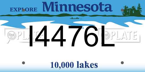 I4476L Minnesota License Plate