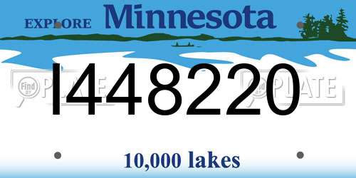 I448220 Minnesota License Plate