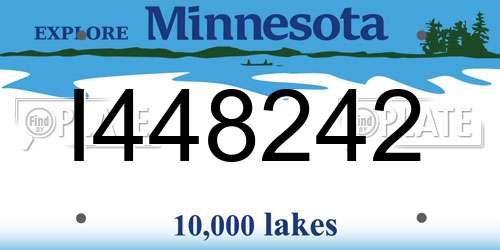 I448242 Minnesota License Plate