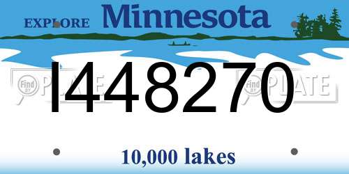 I448270 Minnesota License Plate