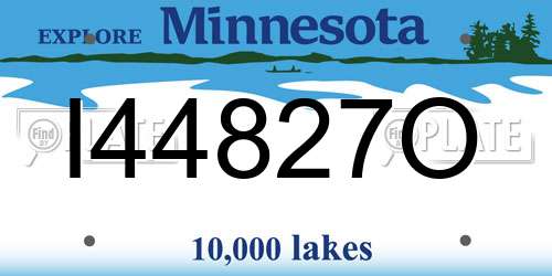 I44827O Minnesota License Plate