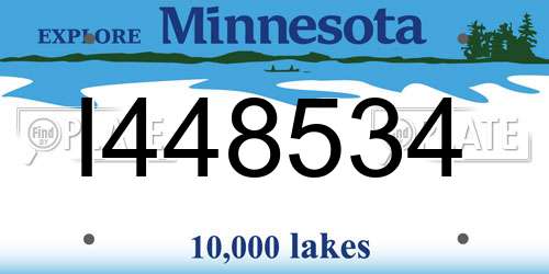 I448534 Minnesota License Plate