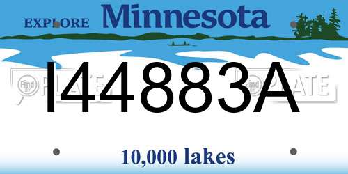 I44883A Minnesota License Plate