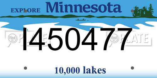 I450477 Minnesota License Plate