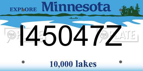 I45047Z Minnesota License Plate