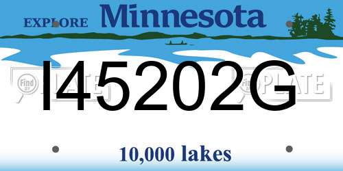 I45202G Minnesota License Plate