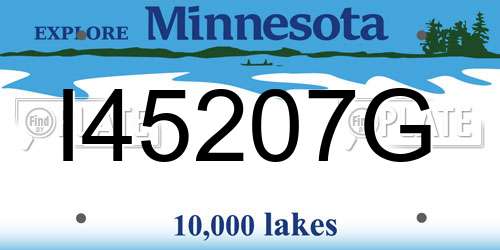 I45207G Minnesota License Plate