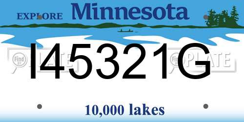 I45321G Minnesota License Plate