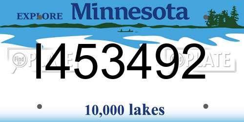 I453492 Minnesota License Plate