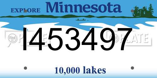 I453497 Minnesota License Plate