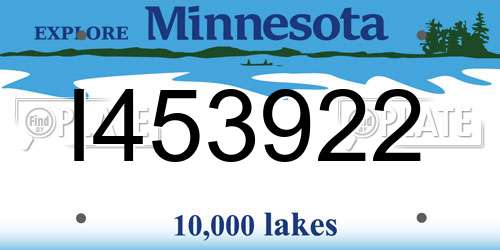I453922 Minnesota License Plate