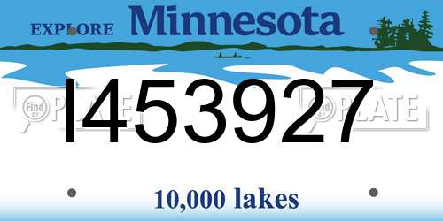 I453927 Minnesota License Plate