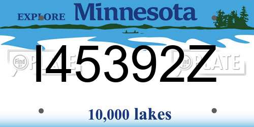 I45392Z Minnesota License Plate