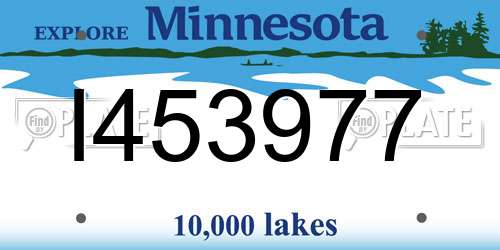I453977 Minnesota License Plate