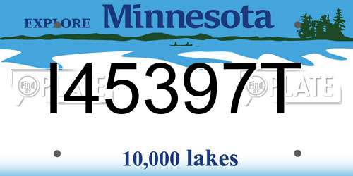 I45397T Minnesota License Plate