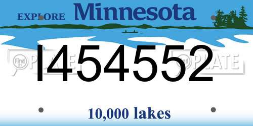 I454552 Minnesota License Plate