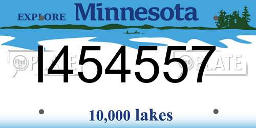 I454557 Minnesota License Plate