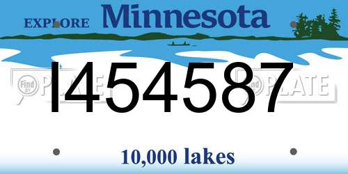 I454587 Minnesota License Plate