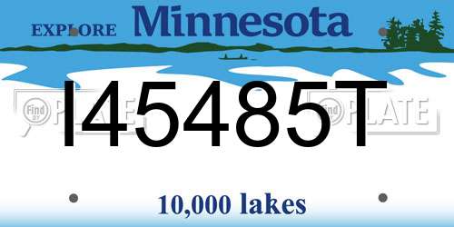 I45485T Minnesota License Plate