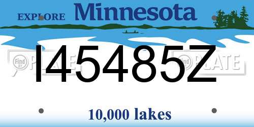 I45485Z Minnesota License Plate