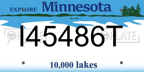 I45486T Minnesota License Plate