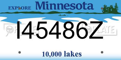 I45486Z Minnesota License Plate