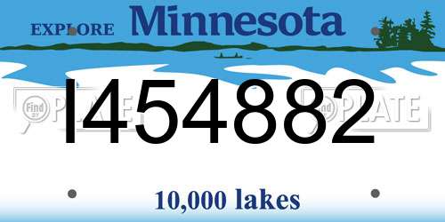 I454882 Minnesota License Plate