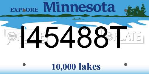 I45488T Minnesota License Plate