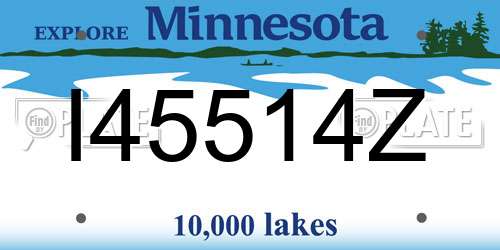 I45514Z Minnesota License Plate