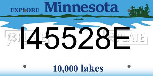 I45528E Minnesota License Plate
