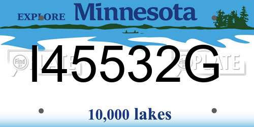 I45532G Minnesota License Plate