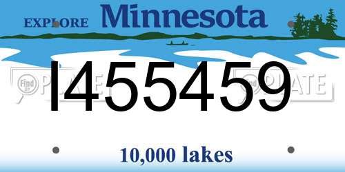 I455459 Minnesota License Plate