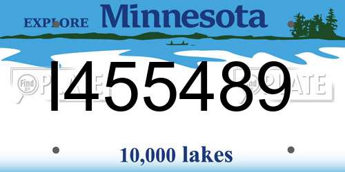 I455489 Minnesota License Plate