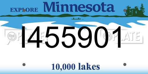 I455901 Minnesota License Plate