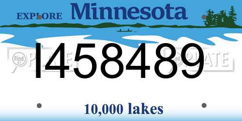 I458489 Minnesota License Plate