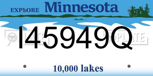 I45949Q Minnesota License Plate