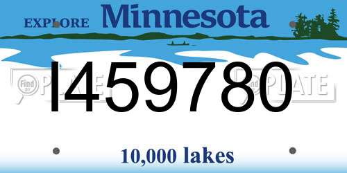 I459780 Minnesota License Plate
