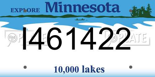 I461422 Minnesota License Plate