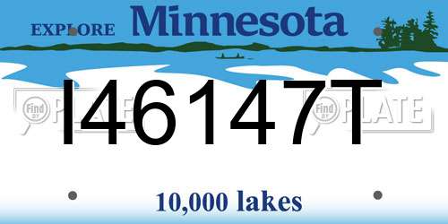 I46147T Minnesota License Plate