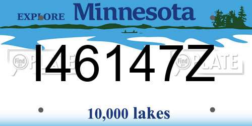 I46147Z Minnesota License Plate