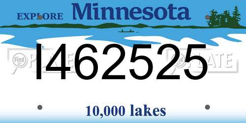 I462525 Minnesota License Plate
