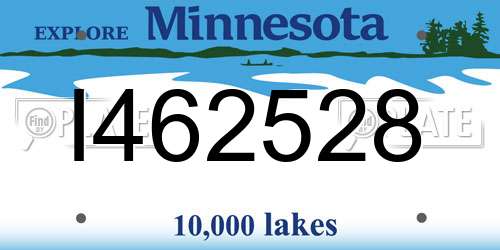 I462528 Minnesota License Plate