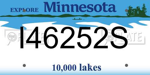 I46252S Minnesota License Plate