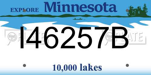 I46257B Minnesota License Plate