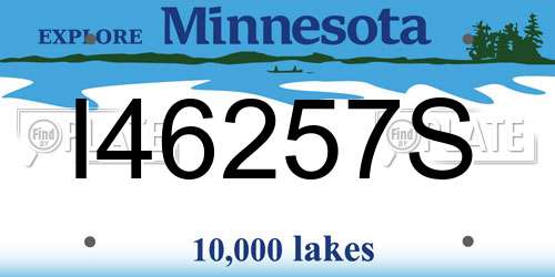 I46257S Minnesota License Plate