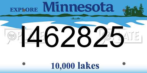 I462825 Minnesota License Plate