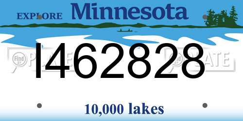 I462828 Minnesota License Plate