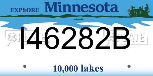 I46282B Minnesota License Plate