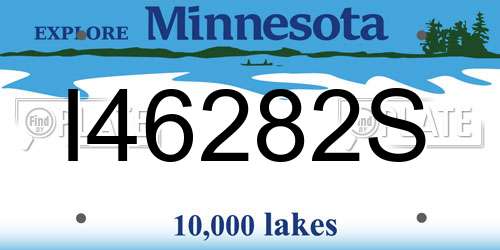 I46282S Minnesota License Plate
