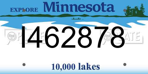 I462878 Minnesota License Plate